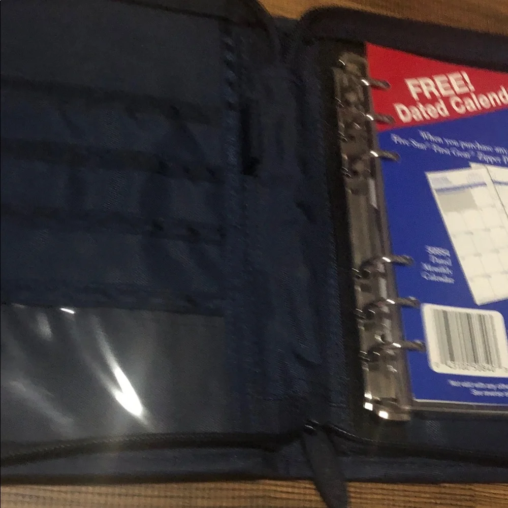 Mead Five Star Navy Zippered Planner Case  NWT. Vintage 1990’s